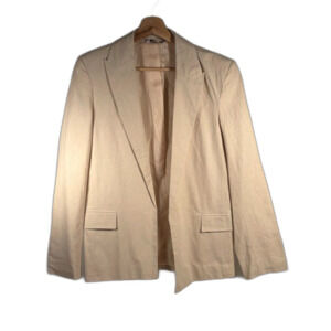 Ophelia Roe Women's Blazer – Cream / Beige Linen Blend – Size Medium
